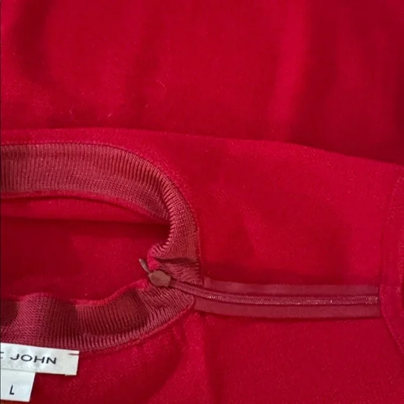 St. John Bold Red Sleeveless Tank Top size Large - Picture 5 of 8